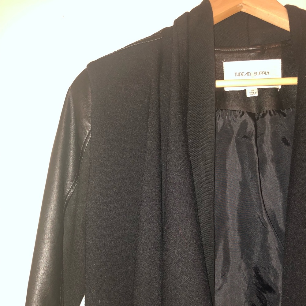 Thread and Supply Half Leather Coat